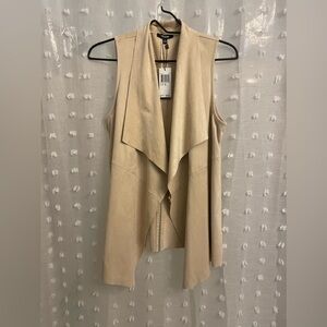 NEW Premise Faux Suede Open Front Vest